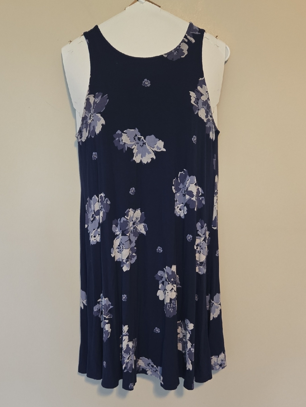 Old Navy Navy Floral Sleeveless Midi Dress